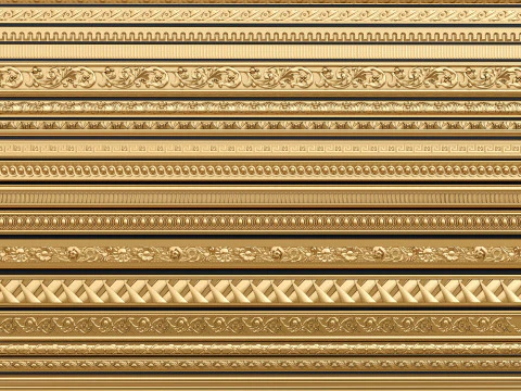 Classic carvings moldings 11 3D Model