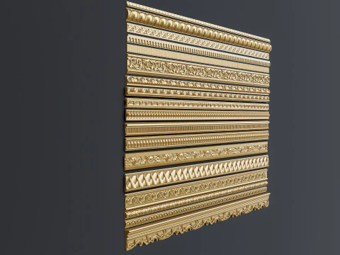 Classic carvings moldings 11 3D Model