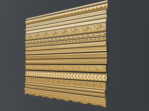 Classic carvings moldings 11 Modèle 3D
