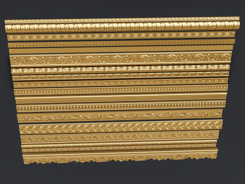 Classic carvings moldings 11 3D Model