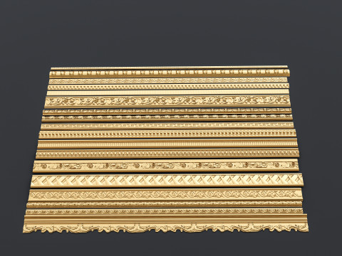 Classic carvings moldings 11 Modèle 3D