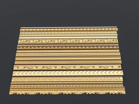 Classic carvings moldings 11 3D Model