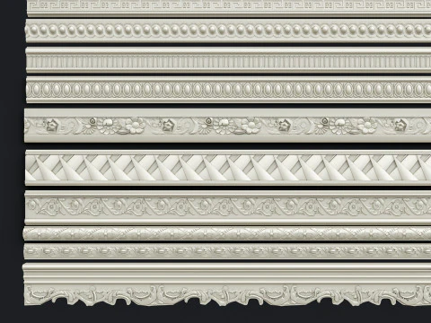 Classic carvings moldings 11 3D Model