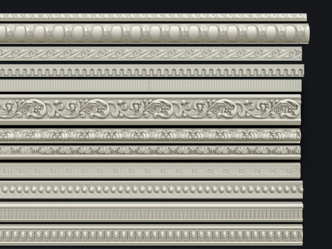 Classic carvings moldings 11 Modèle 3D