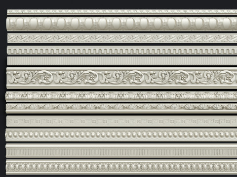 Classic carvings moldings 11 Modèle 3D