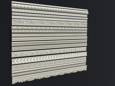 Classic carvings moldings 11 Modèle 3D