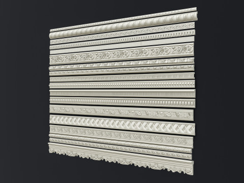 Classic carvings moldings 11 Modèle 3D