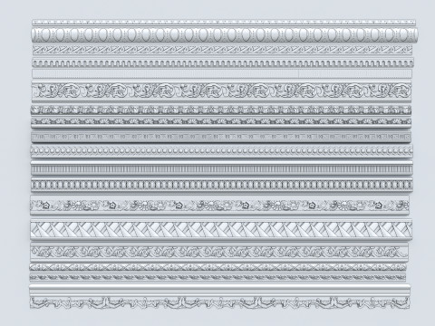Classic carvings moldings 11 Modèle 3D