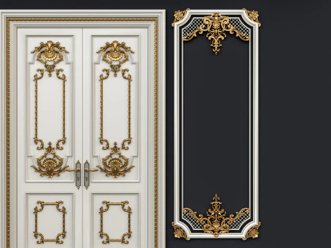 Molduras de esculturas cl&aacute;ssicas 12 Modelo 3D