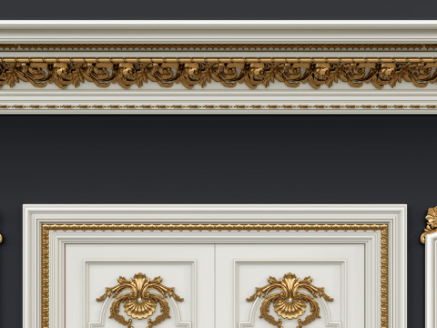 Classic carvings moldings 12 Modello 3D