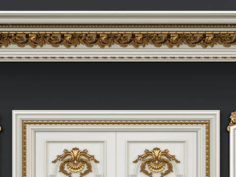 Molduras de esculturas cl&aacute;ssicas 12 Modelo 3D