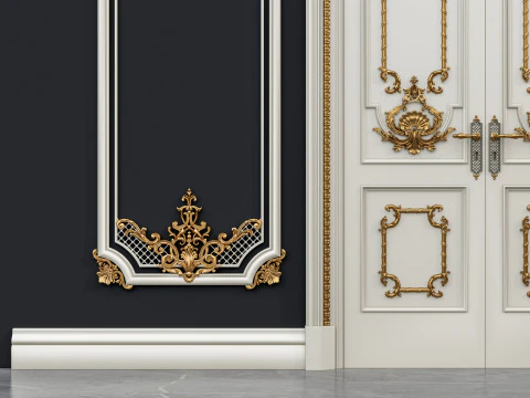 Molduras de esculturas cl&aacute;ssicas 12 Modelo 3D