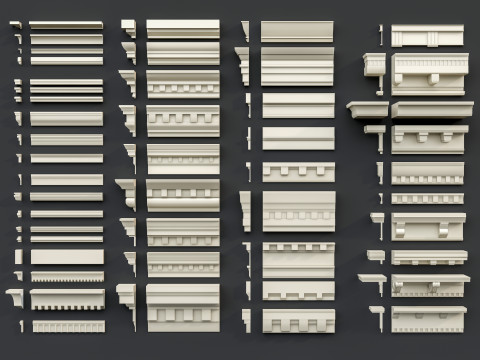 Classic carvings moldings 13 3D Model