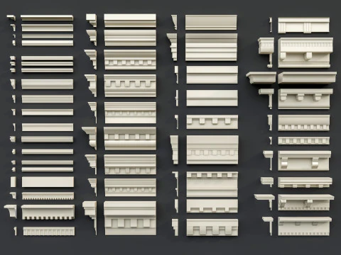 Classic carvings moldings 13 3D Model