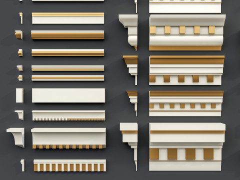Classic carvings moldings 13 3D Model