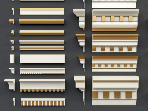 Classic carvings moldings 13 3D Model