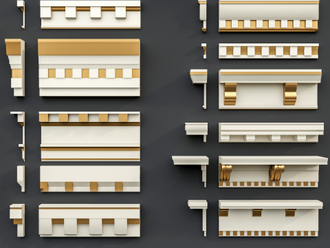 Classic carvings moldings 13 3D Model