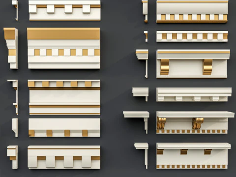 Classic carvings moldings 13 3D Model