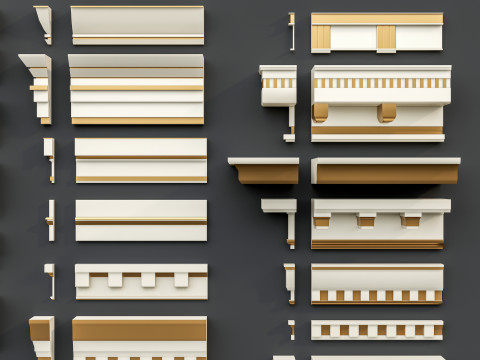 Classic carvings moldings 13 3D Model