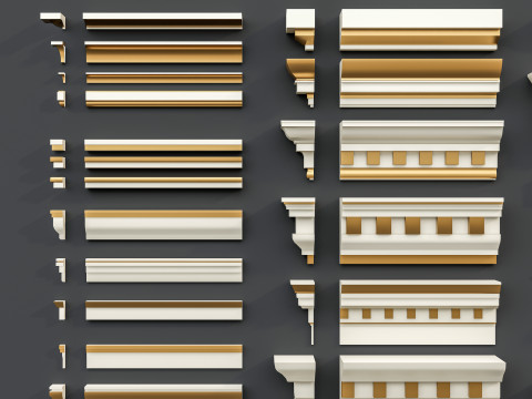 Classic carvings moldings 13 3D Model