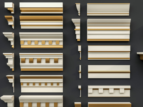 Classic carvings moldings 13 3D Model