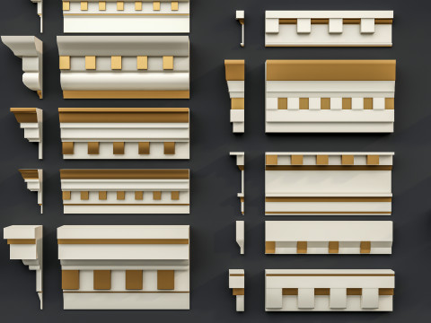 Classic carvings moldings 13 3D Model