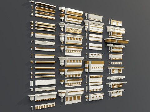 Classic carvings moldings 13 3D Model