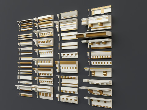 Classic carvings moldings 13 3D Model