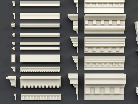 Classic carvings moldings 13 3D Model