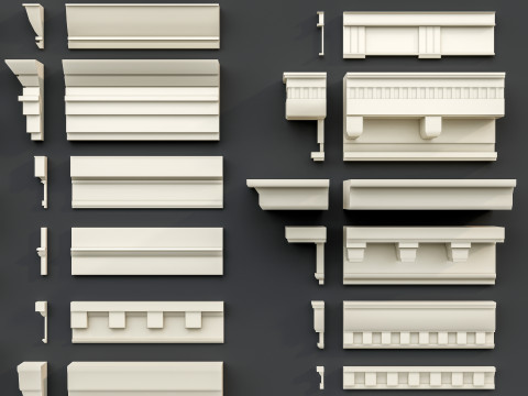 Classic carvings moldings 13 3D Model