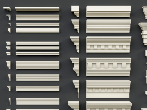 Classic carvings moldings 13 3D Model