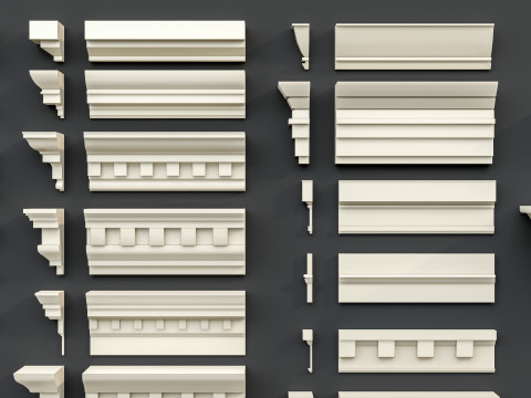 Classic carvings moldings 13 3D Model