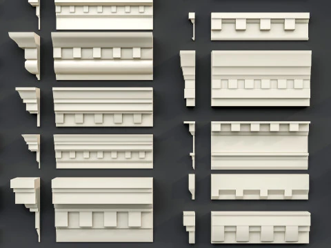 Classic carvings moldings 13 3D Model