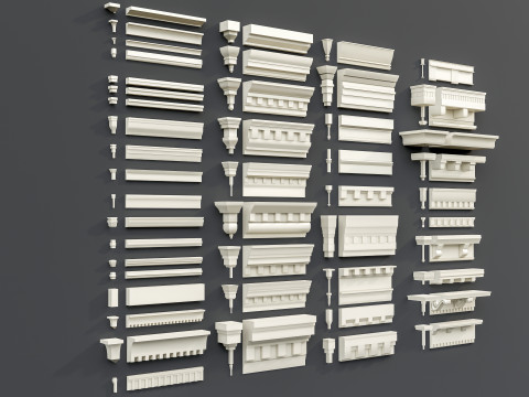 Classic carvings moldings 13 3D Model