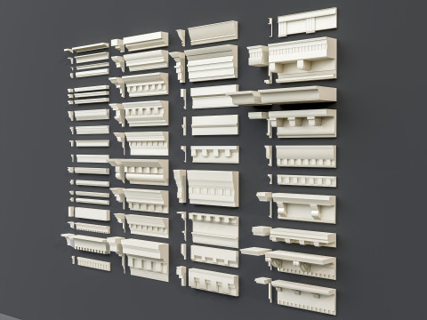Classic carvings moldings 13 3D Model