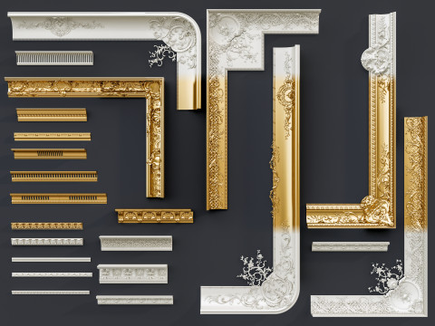 Classic carvings moldings 14 3Dモデル