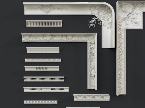 Classic carvings moldings 14 Modèle 3D