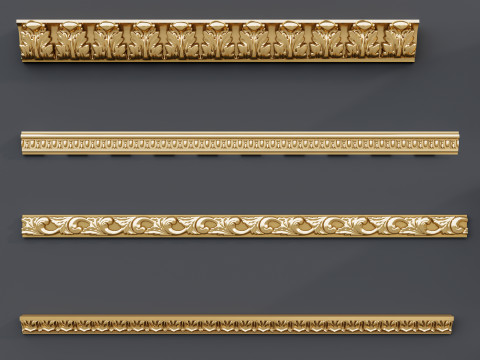 Classic carvings moldings 14 Modèle 3D