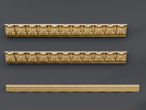 Classic carvings moldings 14 3D Model