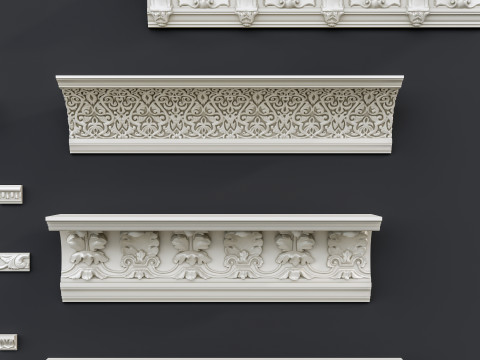Classic carvings moldings 14 Modèle 3D