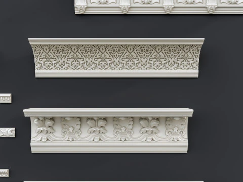 Classic carvings moldings 14 3D Model