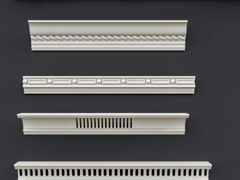 Classic carvings moldings 14 3D Model