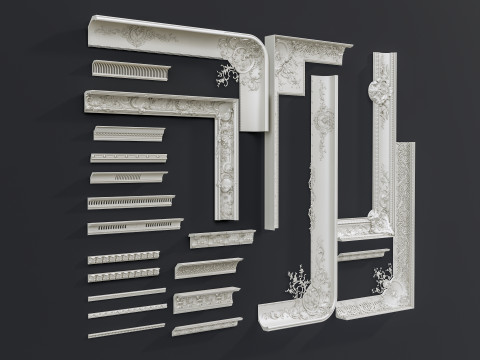 Classic carvings moldings 14 Modèle 3D