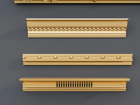 Classic carvings moldings 14 3D Model