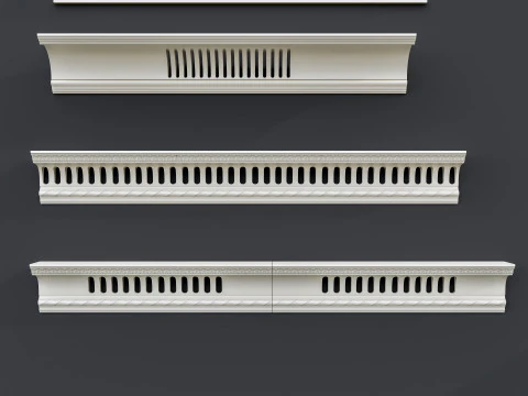 Classic carvings moldings 14 3D Model