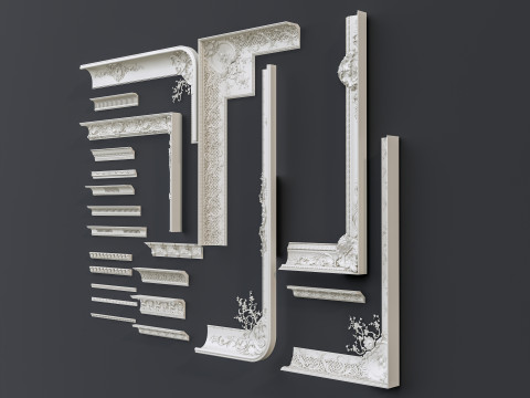 Classic carvings moldings 14 Modèle 3D