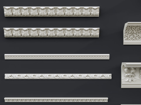 Classic carvings moldings 14 Modèle 3D