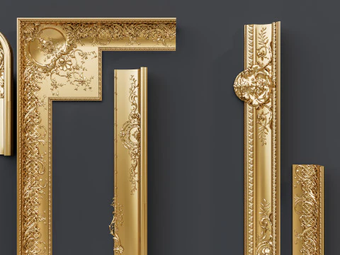 Classic carvings moldings 14 3D Model