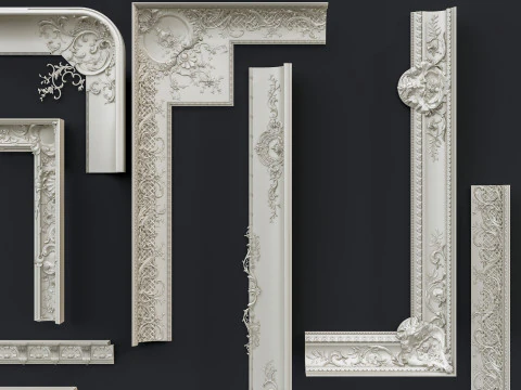 Classic carvings moldings 14 3D Model