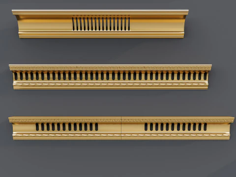 Classic carvings moldings 14 3D Model